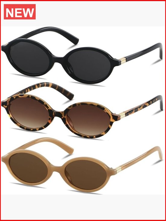 Retro Oval Sunglasses Womens Trendy Y2K Vintage 90s Fashion Sun Glasses main image 6
